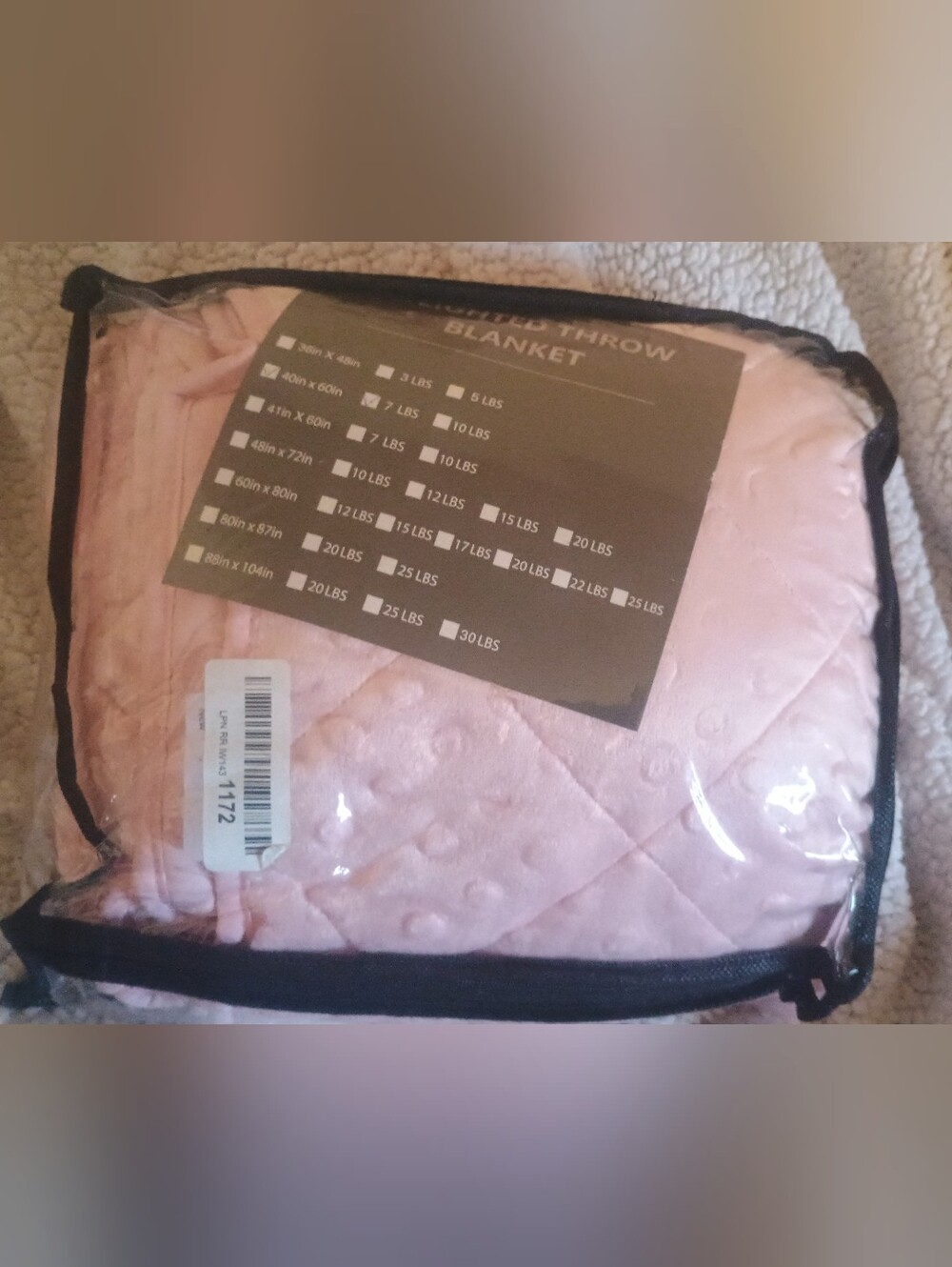Quilted Plush Throw Blanket - Soft Pink